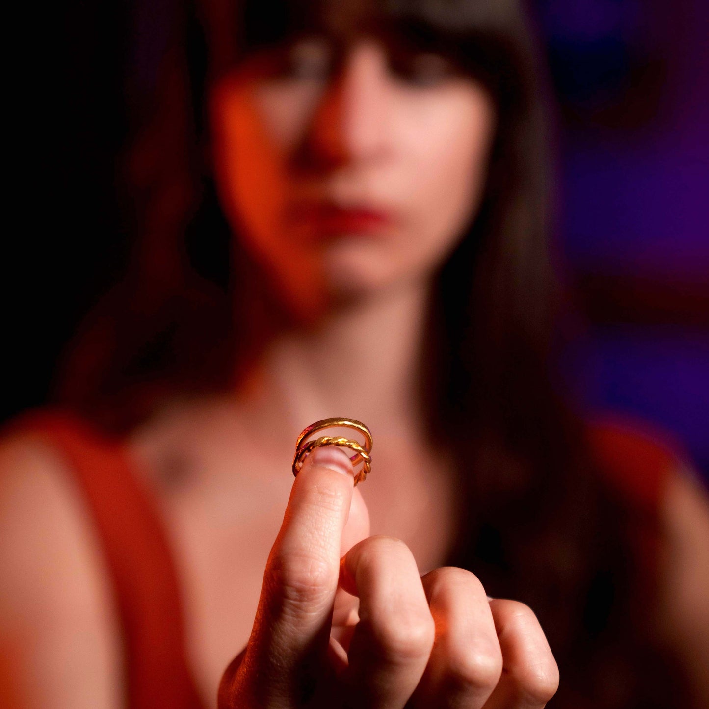 Simple Textured Band - Genuine 24k Gold - Lovely Stacker Ring