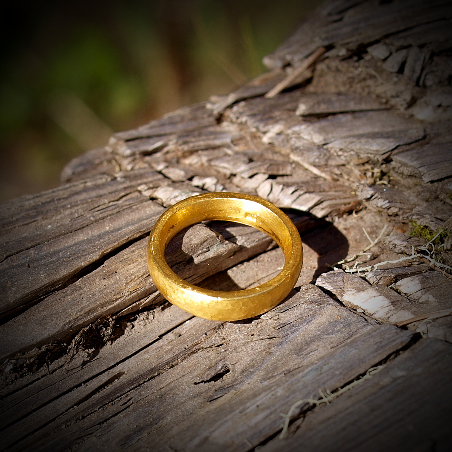 Classic Comfort Fit Gold Band - 24k Solid Gold - Slightly Rounded and Thick