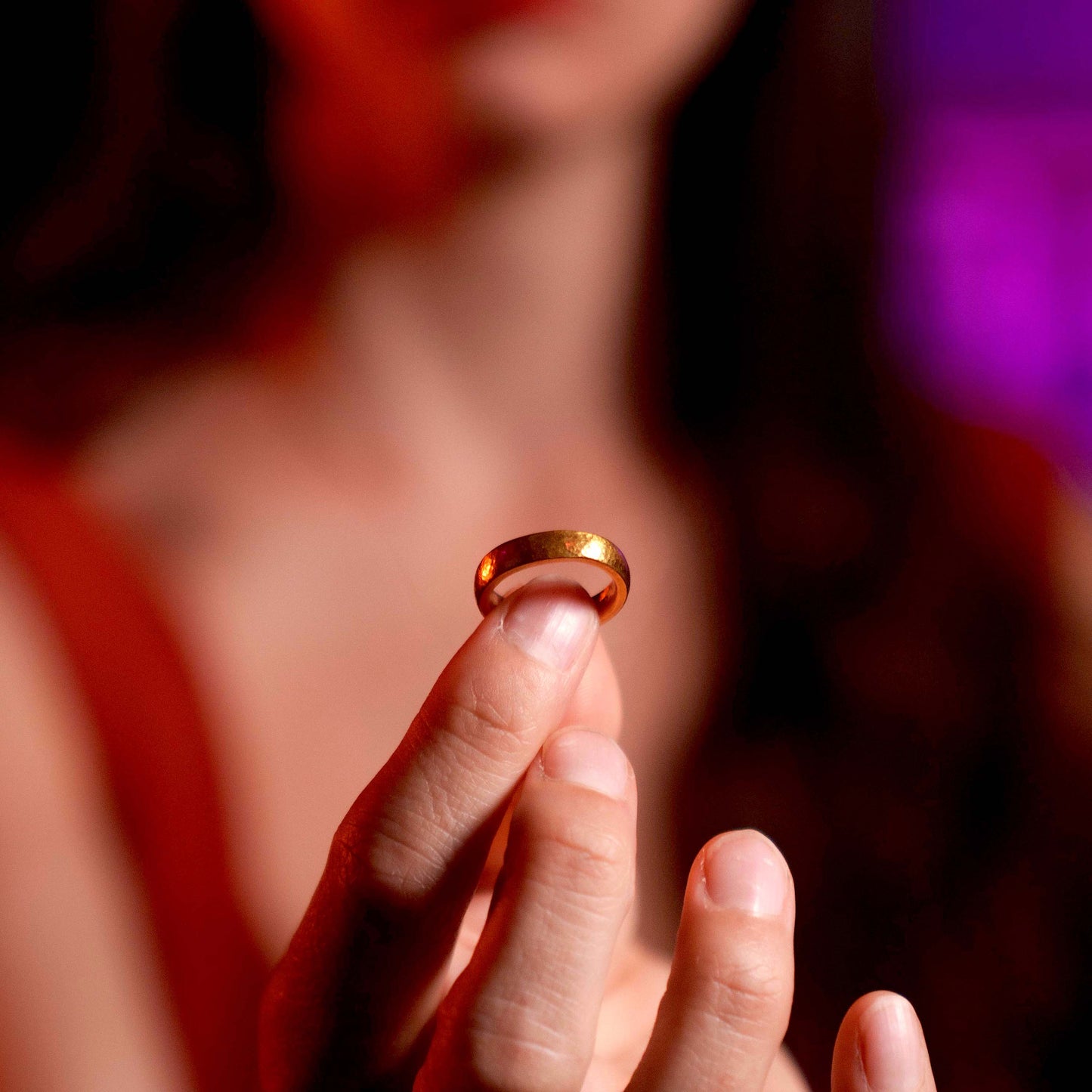 Classic Comfort Fit Gold Band - 24k Solid Gold - Slightly Rounded and Thick