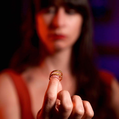 Simple Textured Band - Genuine 24k Gold - Lovely Stacker Ring